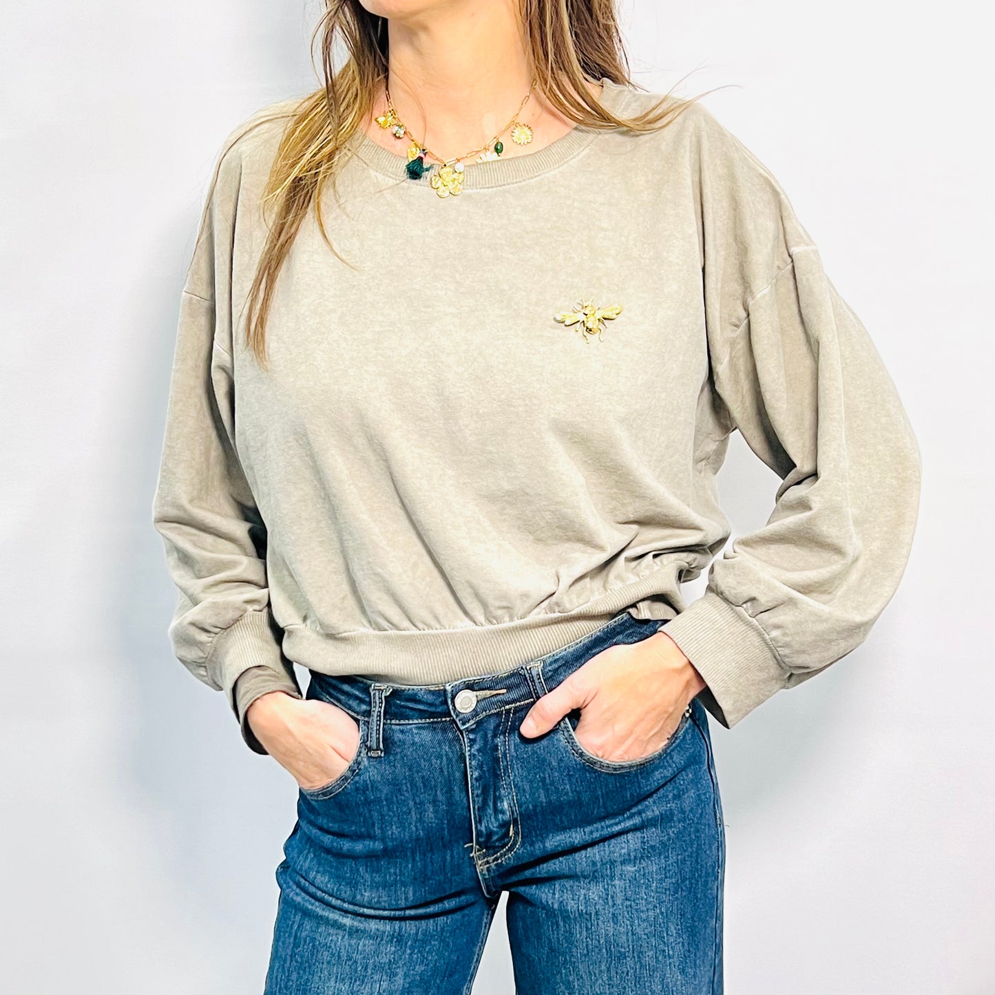 T-shirt SWEAT - TAUPE