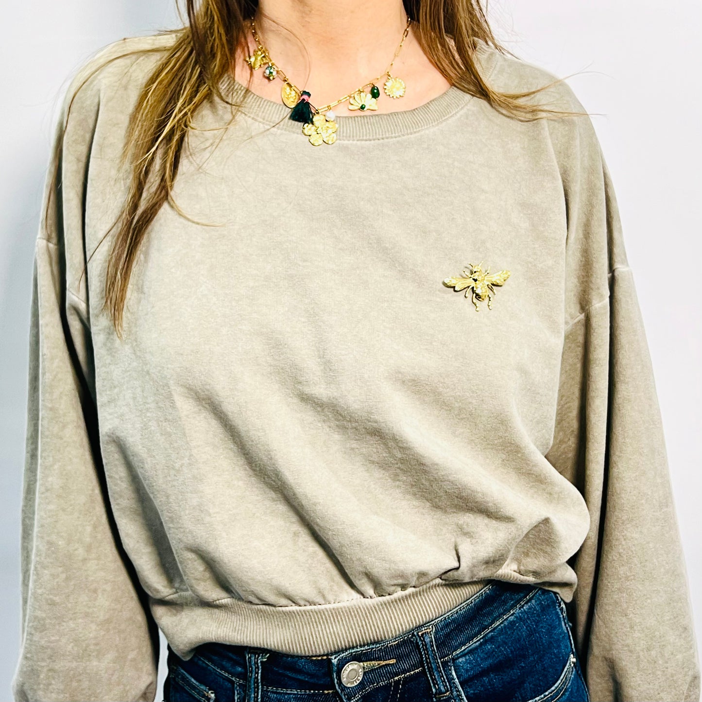 T-shirt SWEAT - TAUPE